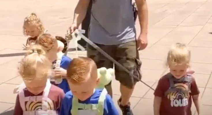 Kentucky Dad of Quintuplets Shamed for Walking His Kids on a Leash: ‘They Are Humans, Not Dogs’